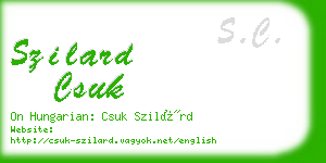 szilard csuk business card